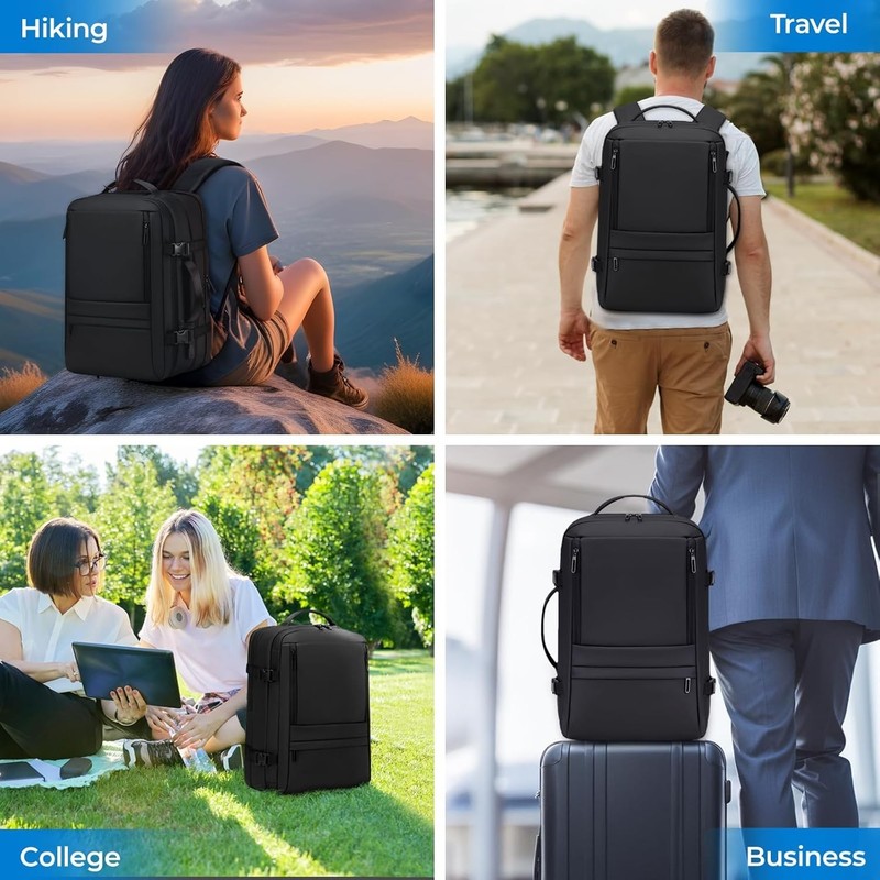 Compact 40L Carry On Backpack | Stylish Expandable Travel Luggage for All Users gallery