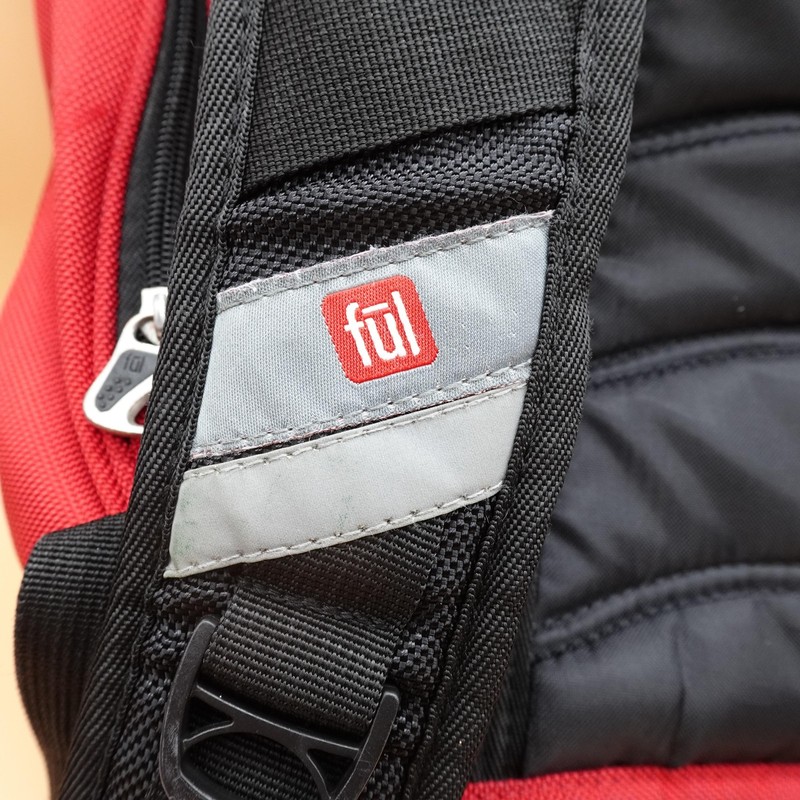 Ful Backpack Bag Red 17" Laptop Mens Travel School Work Organizer Padded Straps gallery