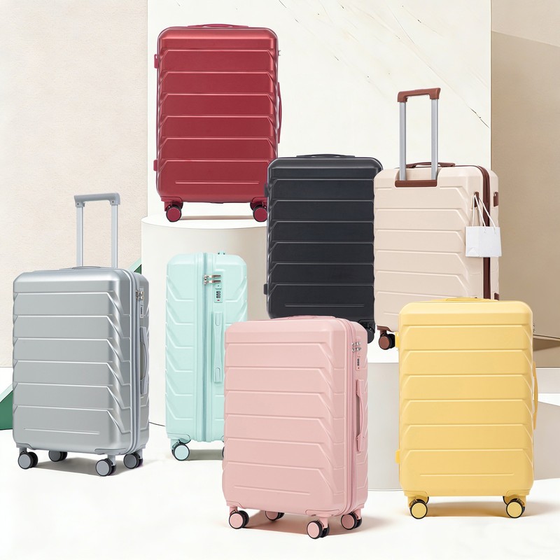 28" ABS Hard Shell Large Travel Checked Luggage, Silver gallery