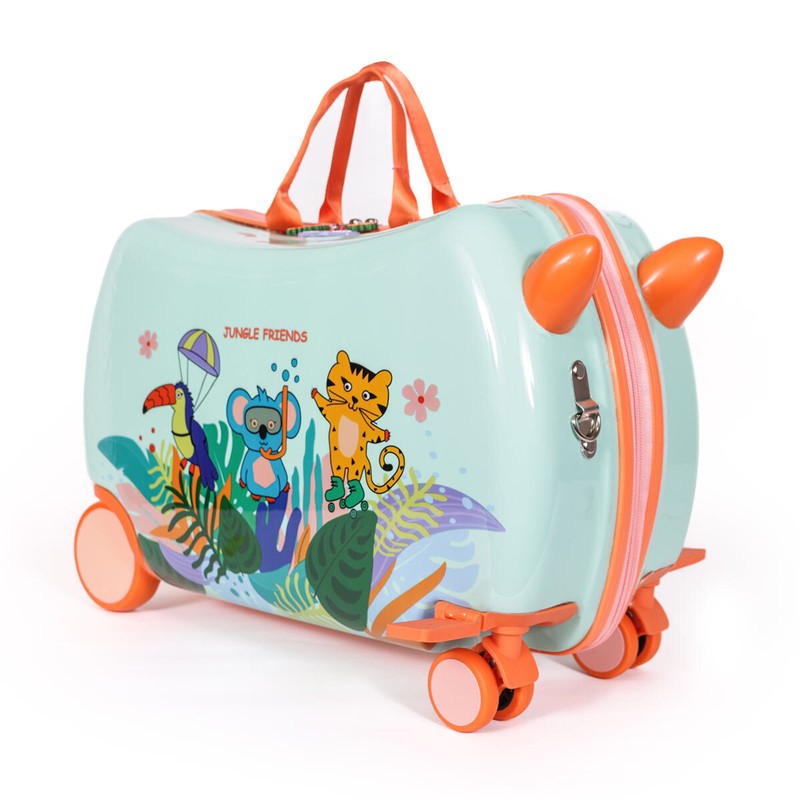Ride on Suitcase For Kids Luggage Toy Box With Wheels for Boys and Girls