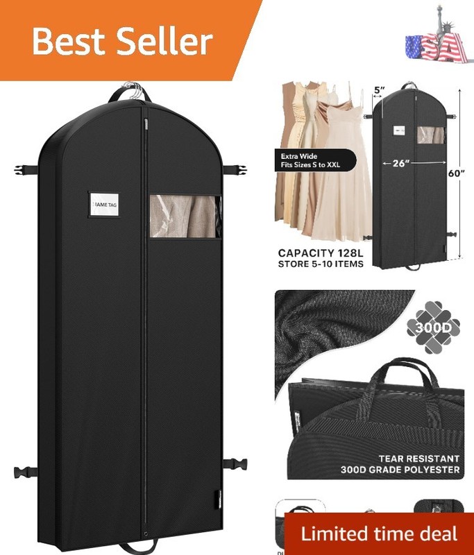 Compact Foldable 60″ Garment Bag – Perfect for Tuxedos and Travel Essentials