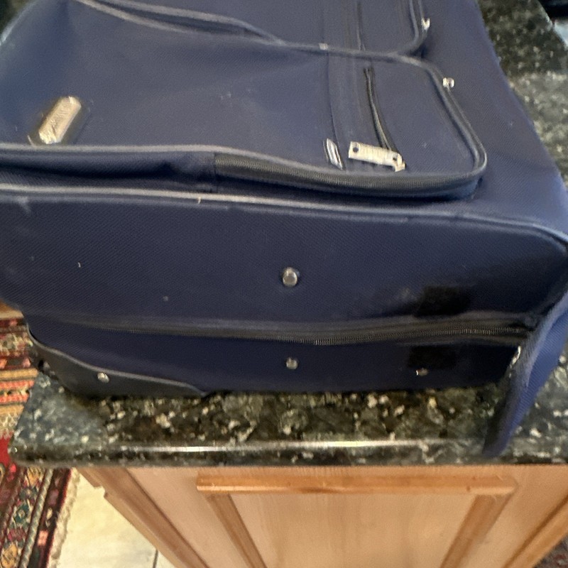 Air Express Blue Soft Case Wheeled Rolling Suitcase Travel Luggage Solid gallery