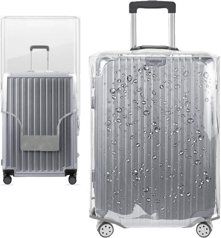 30 Inch Full Clear PVC Suitcase Cover Protectors for TSA Approved 0.3Mm Thicknes