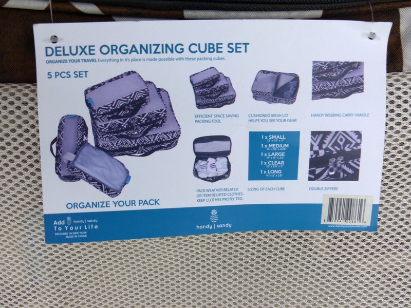 Handy Sandy Deluxe 5 Pc Packing Cube Set Giraffe Print Travel Organizer NWT gallery