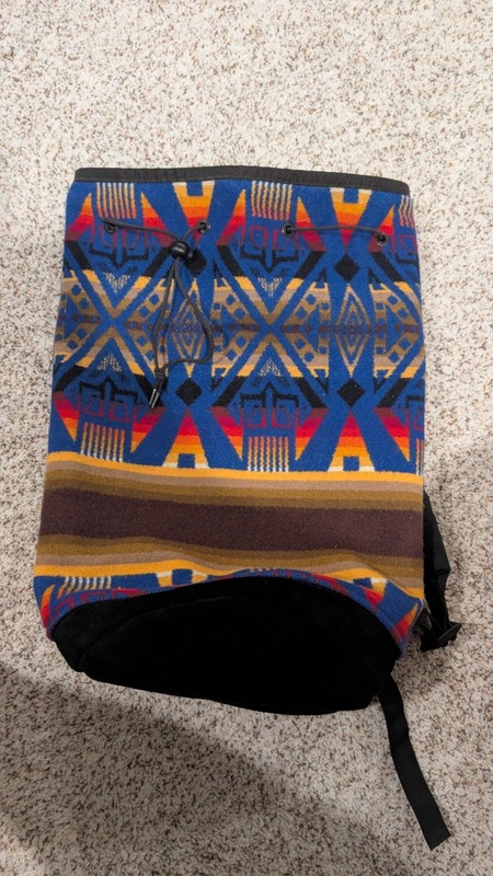 PENDLETON Aztec Print Wool Drawstring Duffle Slingpack gallery