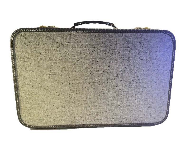 Vintage Monarch Hard Shell Suitcase Slate Grey Color Luggage 21” X 14” X 7”