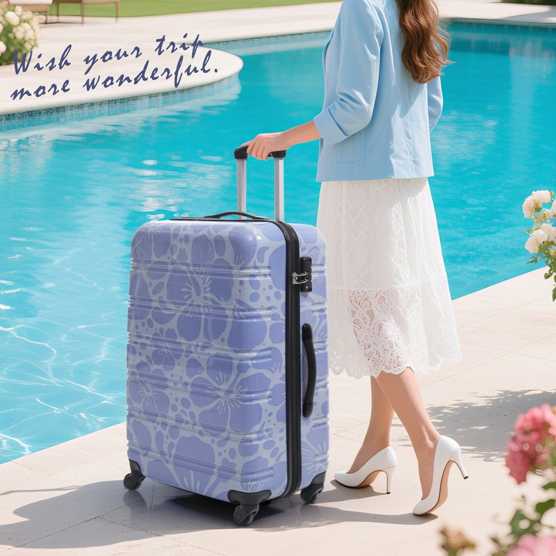 3 Piece Luggage Set Hardshell Carry on Suitcase with Spinner & Lock 20''24''28'' gallery