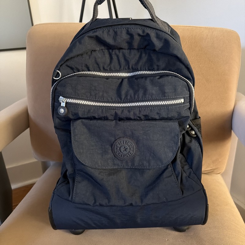 Black Kipling Rolling Backpack Carry-On Nylon