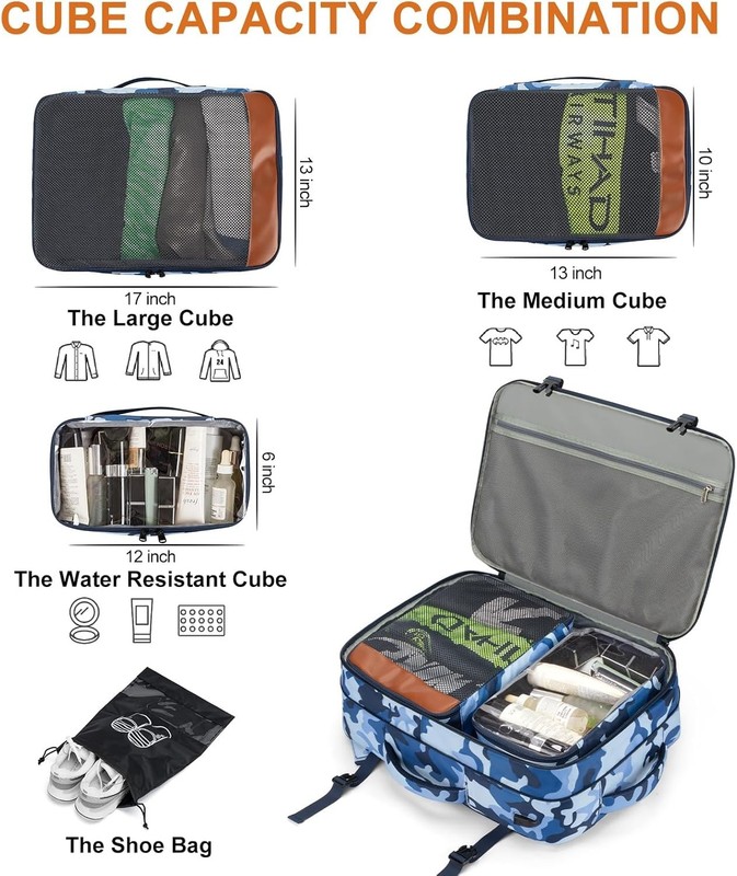 Extra Large Flight Approved Backpack, Camouflage Blue gallery
