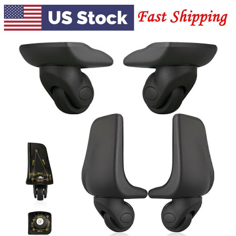 360 Spinner Rear Luggage Wheel Suitcase Mute Swivel Casters Replacement 2pcs US