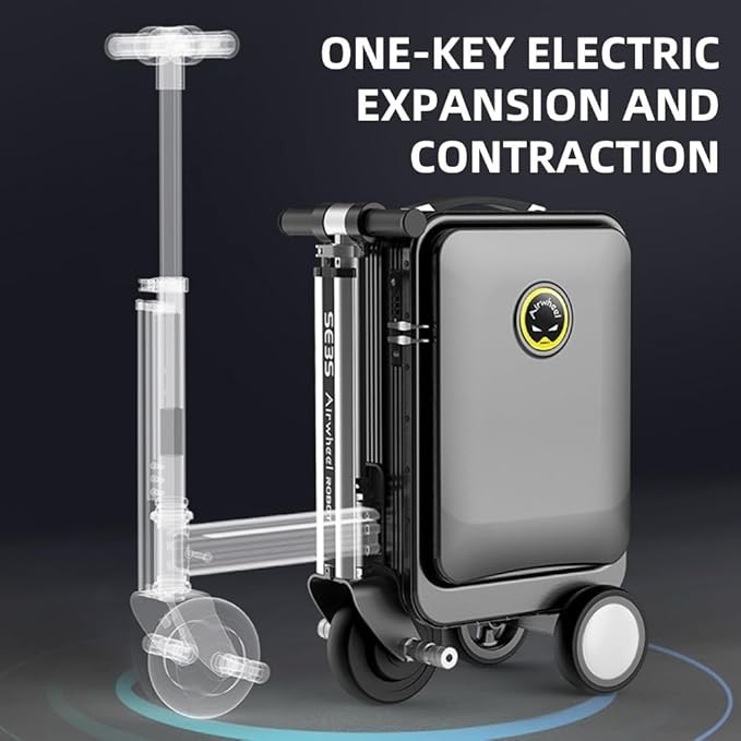 Smart Rideable Suitcase Electric Luggage Scooter For Travel (black) | USED gallery