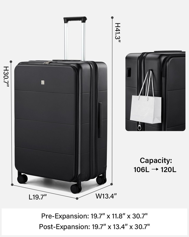 Hardside Expandable Large Checked Luggage, 28 Inch Top Opening Trunk Luggages... gallery