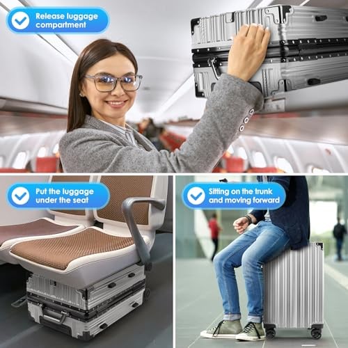3-Piece Silver Zipperless Luggage Set - 20/24/28 - 20" & 24-" & 28" gallery