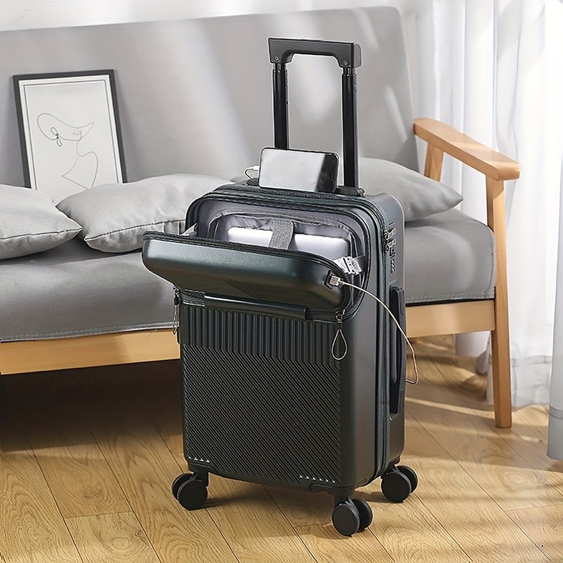 Hard Shell Luggage ABS+PC Suitcase Spinner Wheels & Lock USB Port Travel gallery