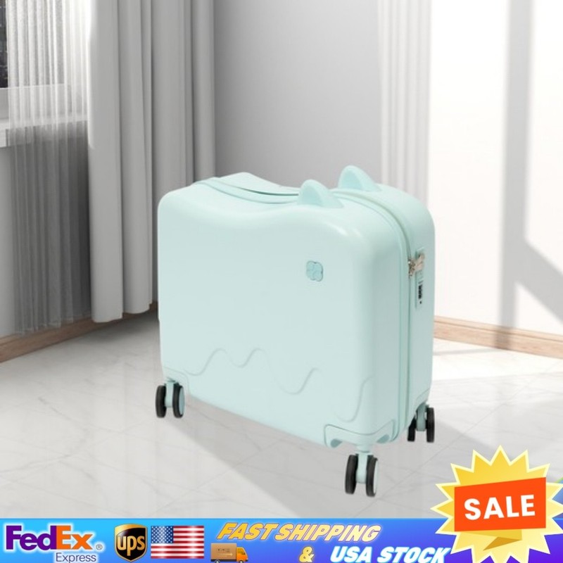 18″ Kids Ride-On Suitcase Children’s Rolling Luggage Case Password Lock+Stickers