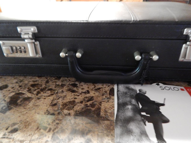 Solo Vinyl Briefcase Combination Locks, Padded Handle, New with Tag, NWT gallery