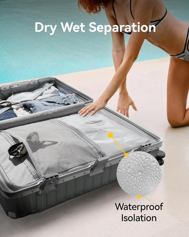 Checked Suitcase with Spinner Wheels, 8010S Aluminum Frame Zipperless Polycarbon gallery