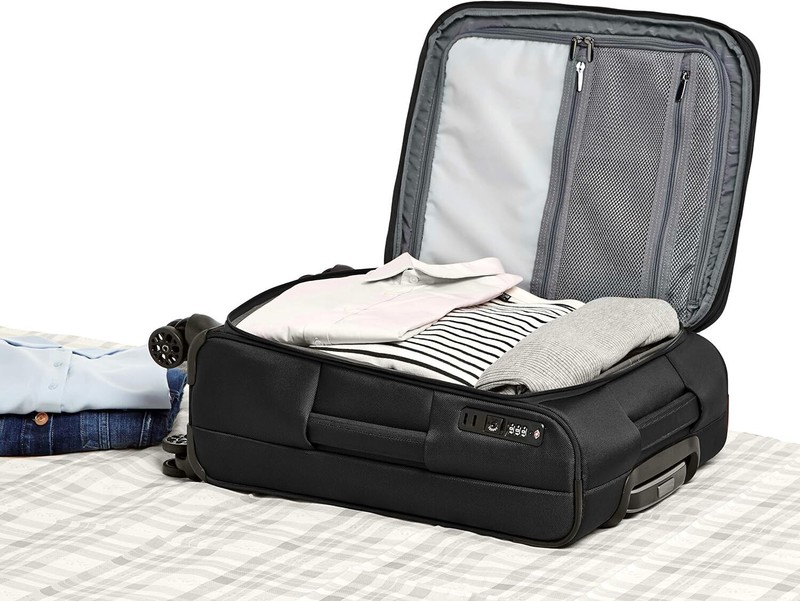 Expandable 23-inch Softside Luggage with TSA Lock, 4 Double-Wheeled Spinners,... gallery