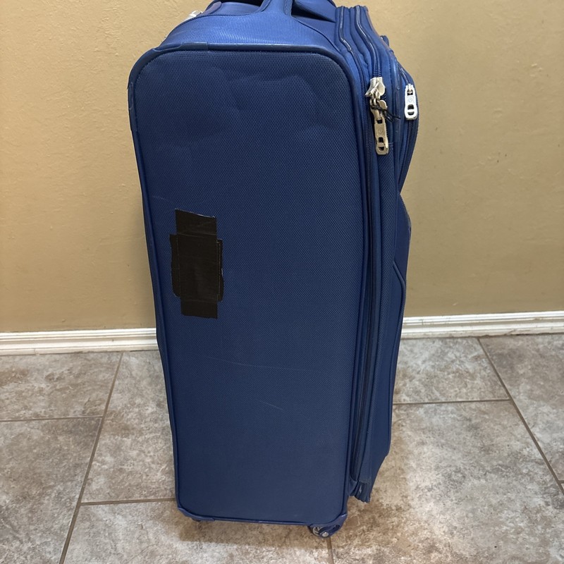 Samsonite Blue Ripstop Wheeled Rolling Large Suitcase Luggage gallery
