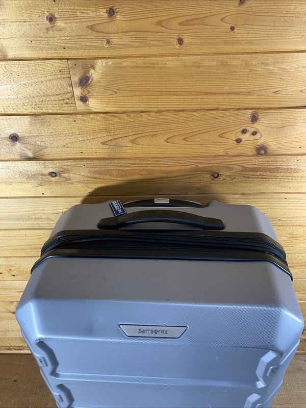 💙Samsonite Hardside Shell Expandable Luggage~Gray~Checked~Large 26" Spinner gallery