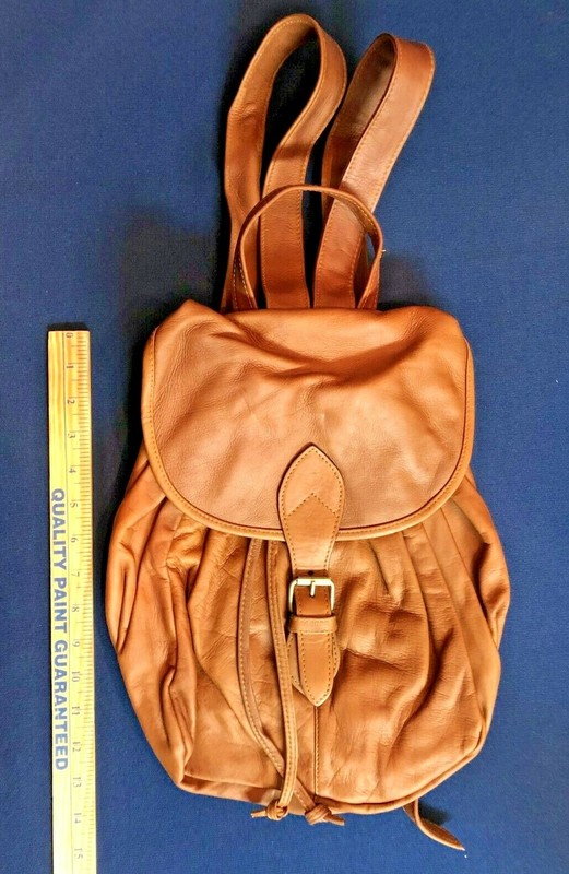 HOME – GENUINE LEATHER BAG BACKBACK RUCKSACK BROWN MADE IN COLUMBIA #1