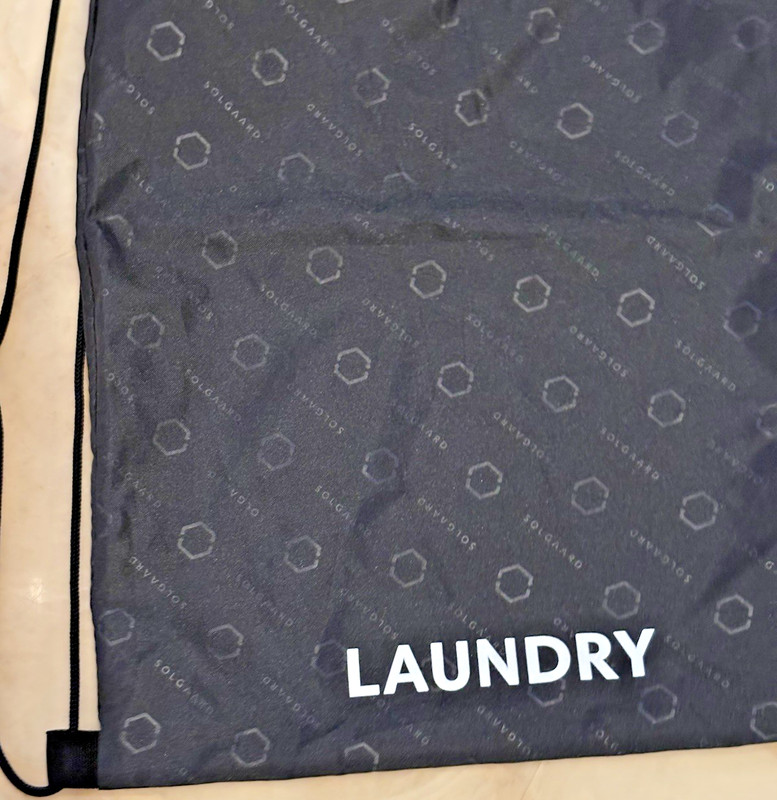 Solgaard "Laundry" Drawstring Cinch Bag Black Nylon Travel Gym School gallery