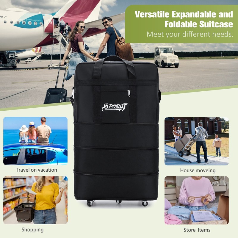 32" 36" Expandable Suitcase Bag 4 Layer Collapsible Rolling Luggage for Travel gallery