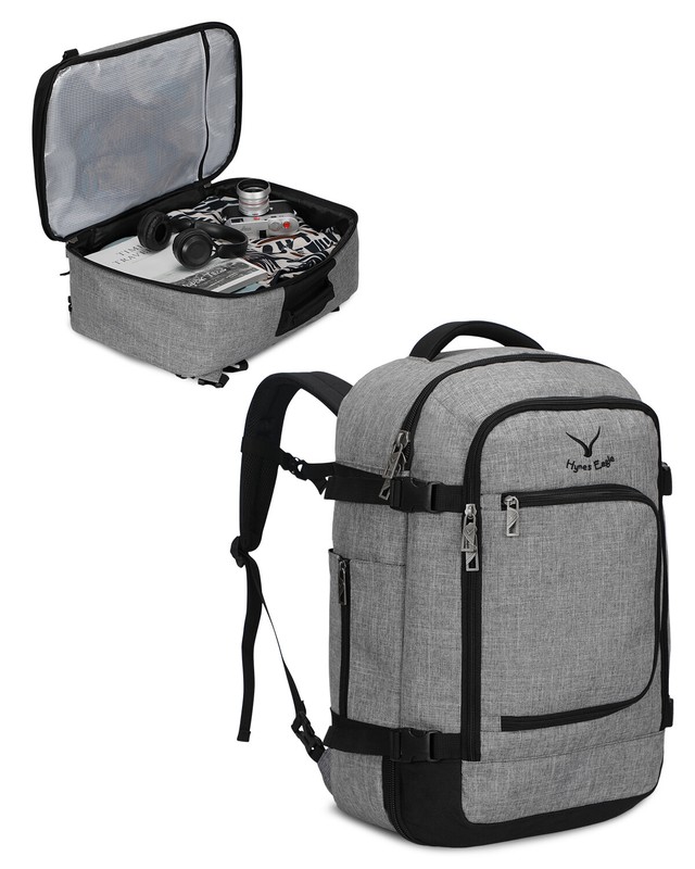 Hynes Eagle Travel Backpack 40L Flight Approved Carry on Bag 3PCS Packing Cubes