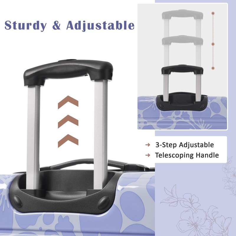 3 Piece Luggage Set Hardshell Carry on Suitcase with Spinner & Lock 20''24''28'' gallery