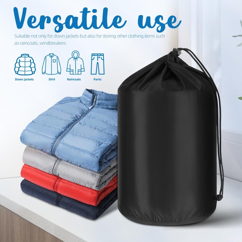 Lightweight Waterproof Drawstring Garment Bag for Down Jacket Storage Compact... gallery