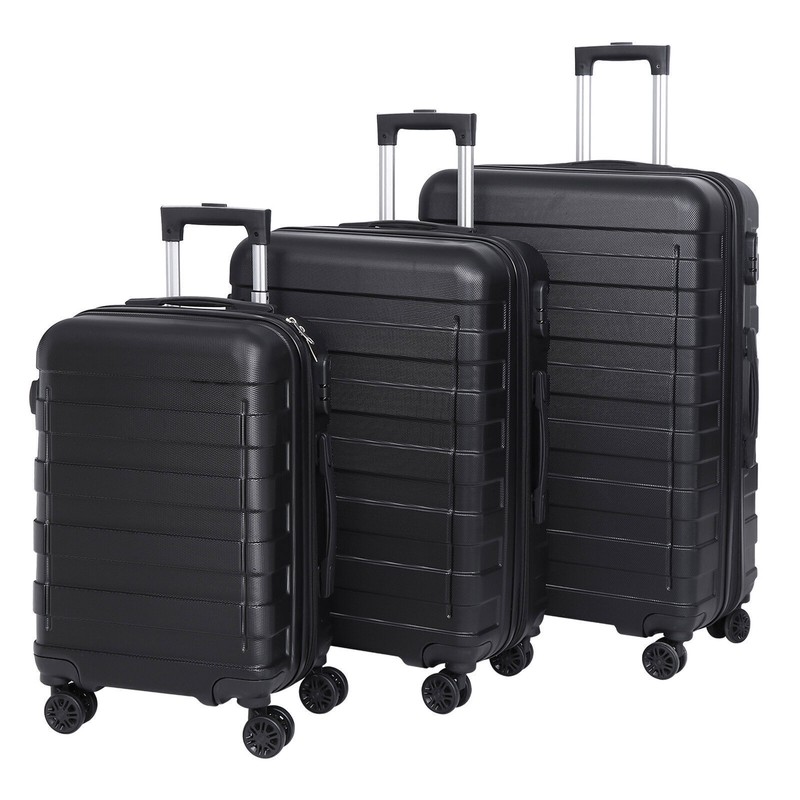 Suitcase Carry-On Set Hardside Expandable Spinner Travel Business w/4-Wheel 3PCS