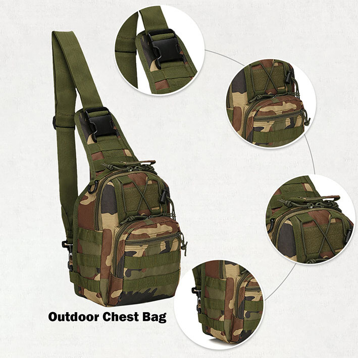 Men Shoulder Bag Backpack Molle Tactical Sling Chest Pack Outdoor Hiking Travel gallery