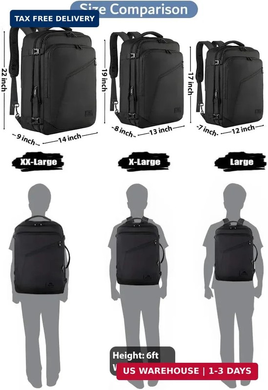 MATEIN Carry on Backpack, Extra Large Travel Backpack Expandable Airplane Approv gallery