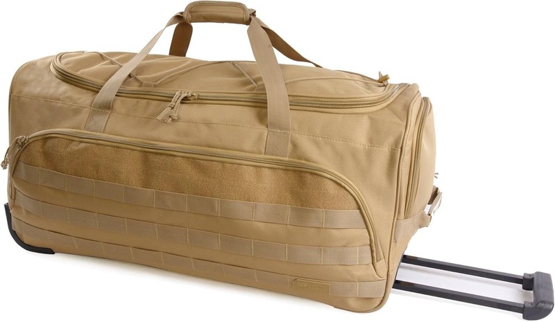 Versatile Squad Rolling Duffel Bag - 30" Water-Resistant Polyester, Desert Color gallery