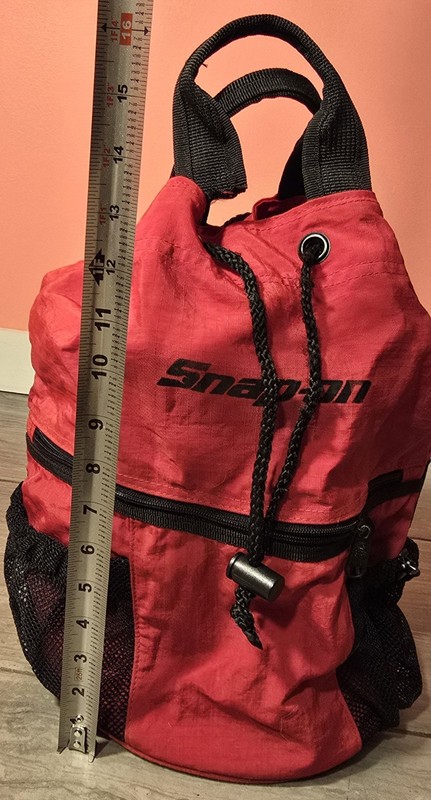 Drawstring Shoulder Carry Handles Snap On Red Tool Bag gallery