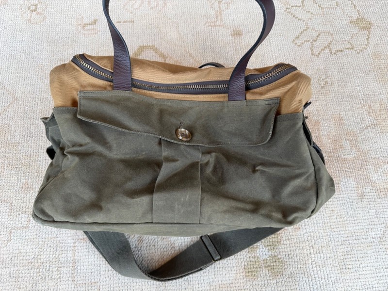 FILSON SPORTSMAN HERITAGE BAG OUTTER GREEN TAN DUFFLE BAG Orange USA Model