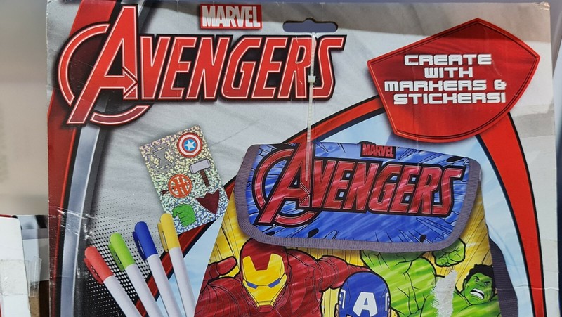 Marvel Avengers Color It Backpack create with markers stickers RARE loose no box gallery