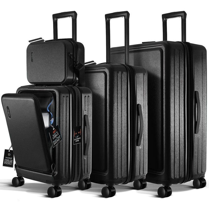 Hard Shell Luggage Set with Spinner Wheels 4 Piece Expandable TSA Lock gallery