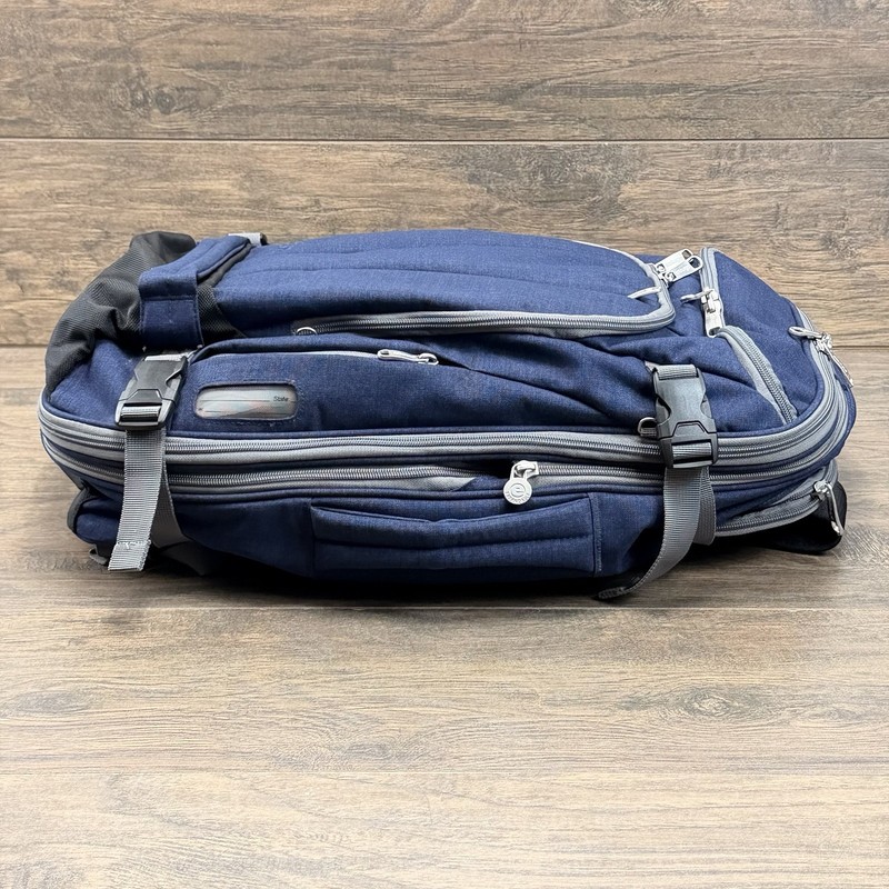 eBags Backpack Mother Lode Heathered Blue Convertible/Expandable Travel-READ gallery