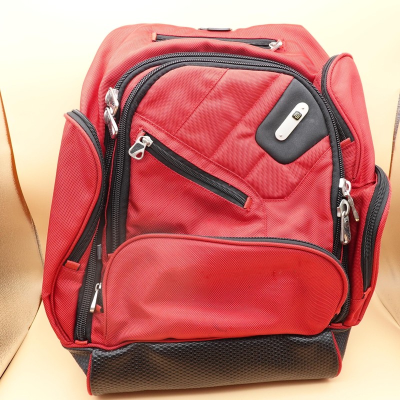 Ful Backpack Bag Red 17″ Laptop Mens Travel School Work Organizer Padded Straps