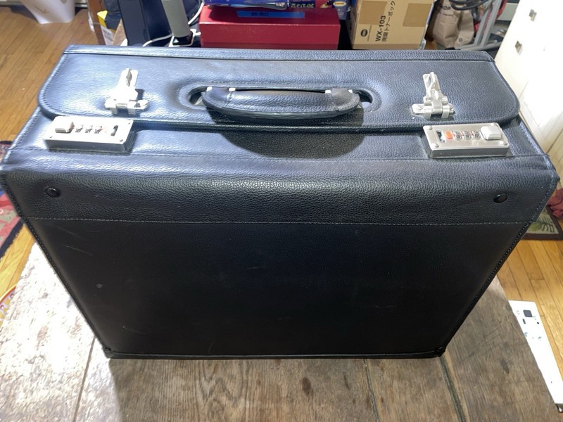 NOS Vintage Attache Briefcase Combo Lock Expandable Organizer Black Case New