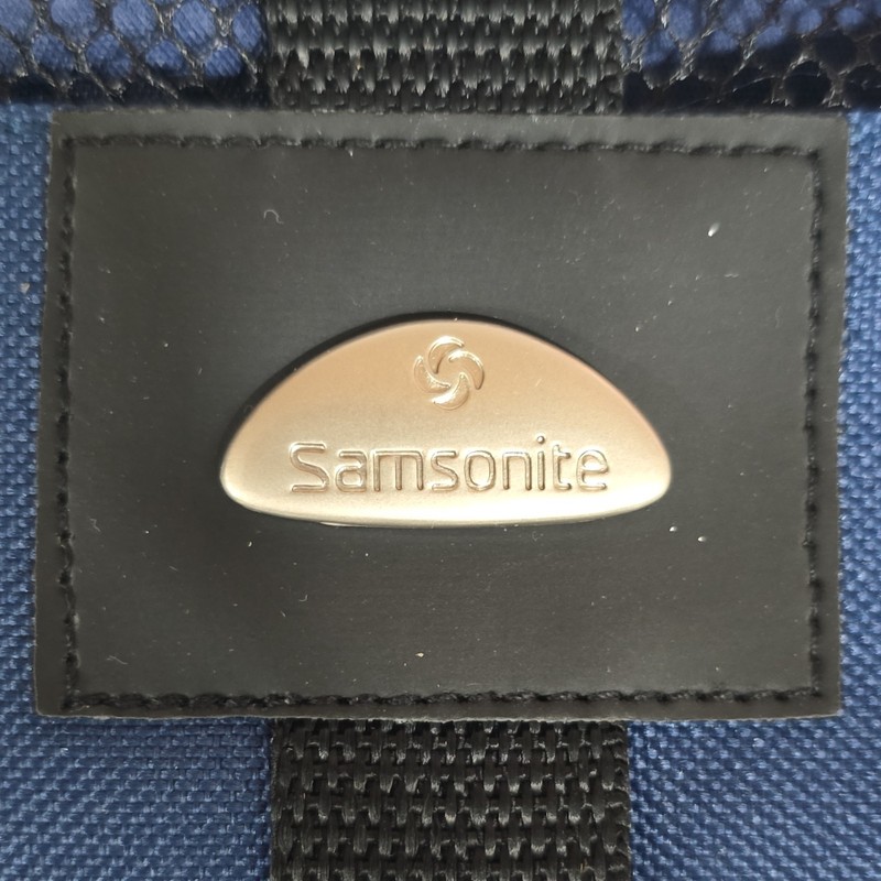Samsonite Toiletry Kit Zip-Around Mesh Pocket Nylon Travel Bag Blue VTG 1990s. gallery