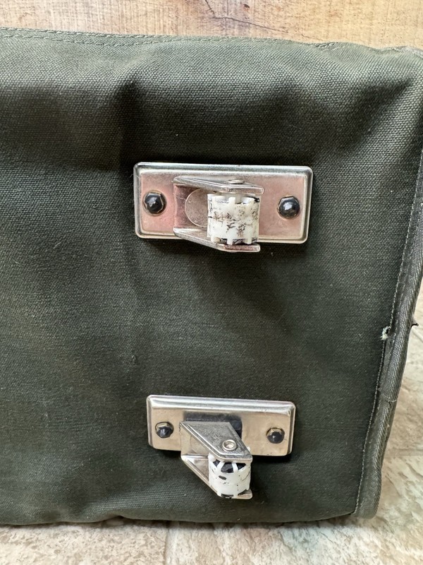 Orvis Battenkill Suitcase Large Hunter Green Canvas Leather Vintage USA gallery