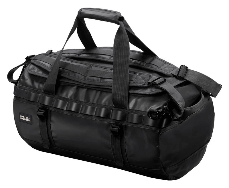 Harley-Davidson Water-Resistant Functional Hybrid Duffel Bag/Backpack – Black