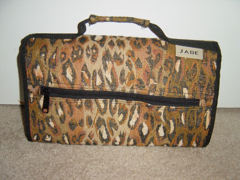 JADE FOLDING ROLLING SUIT CASE CARRY ALL LUGGAGE LEOPARD PATTERN gallery