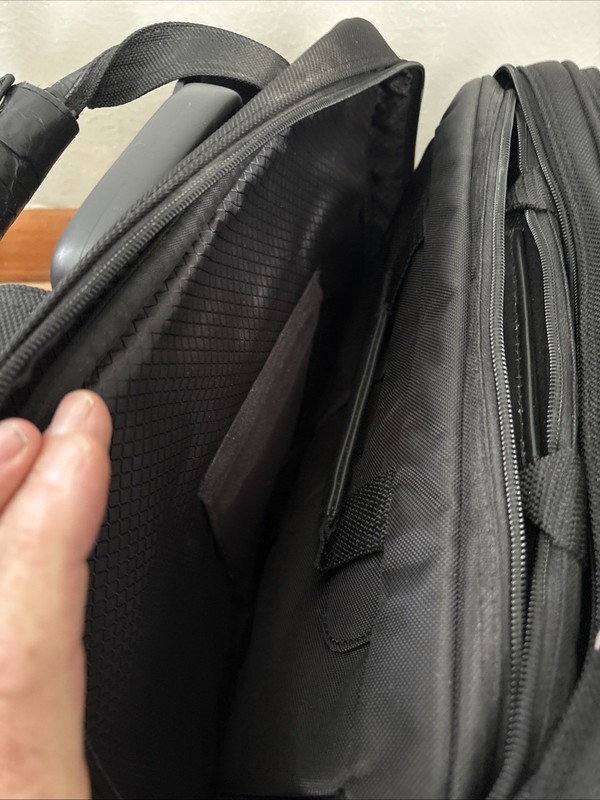 McKlein Vertical Briefcase Bag Black Rolling Carry On Collapsible Handle Leather gallery