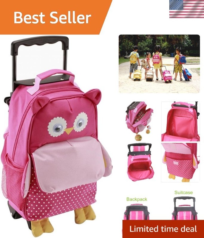 Versatile Owl-Inspired Children’s Luggage: 3-in-1 Suitcase, Backpack & Handbag