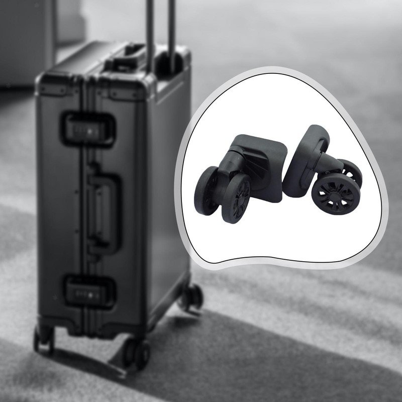 2 Pieces Luggage Suitcase Wheels Silent Smooth Easy Installation