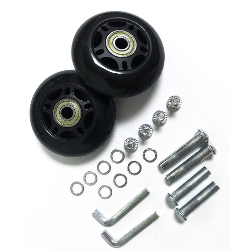 2pcs Luggage Suitcase Wheels, 80mm Rubber Inline Roller Skate Wheels with 8mm…