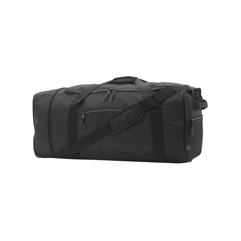 32 in Wheeled Compact Polyester Duffel Bag Travel Storage Gym Camping Black New gallery